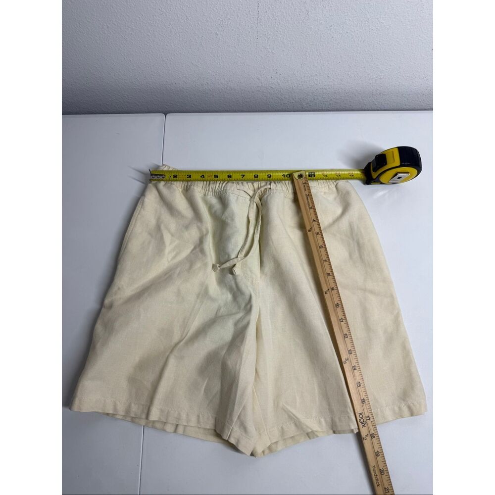 Style & Co Linen Blend Drawstring Shorts Women’s Sz S Ivory Cream Pull-On Casual - Picture 6 of 9
